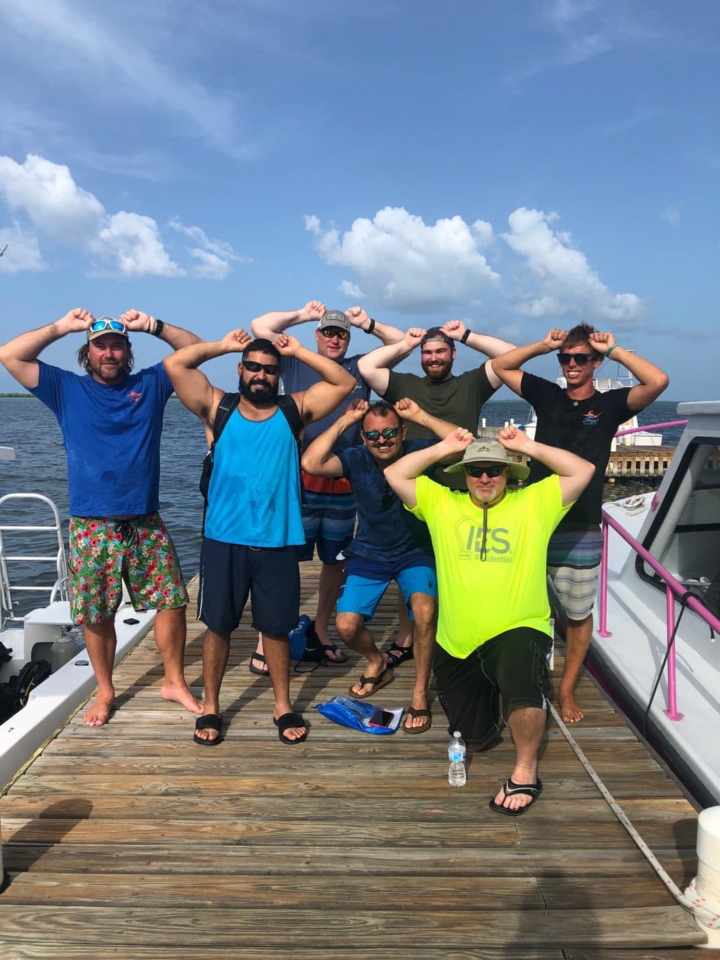 Retreat group on the dock